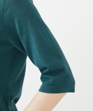 GBSHB31700 Sybilla(シビラ) フラワー刺繍五分袖カーディガン グリーン
