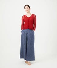 GBSHD50360 Sybilla(シビラ) 透かし編みカーディガン レッド