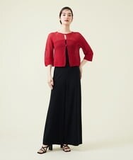 GBSHT50190 Sybilla(シビラ) ペーパーヤーンショートカーディガン レッド