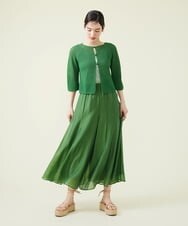 GBSHT50190 Sybilla(シビラ) ペーパーヤーンショートカーディガン グリーン