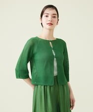 GBSHT50190 Sybilla(シビラ) ペーパーヤーンショートカーディガン グリーン