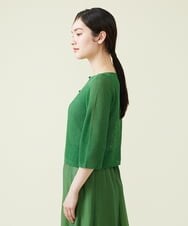 GBSHT50190 Sybilla(シビラ) ペーパーヤーンショートカーディガン グリーン