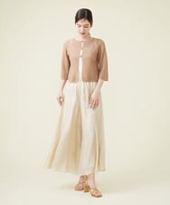 GBSHT50190 Sybilla(シビラ) ペーパーヤーンショートカーディガン ベージュ