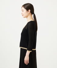 GBSJA01350 Sybilla(シビラ) ゴールドトリミングカーディガン ブラック