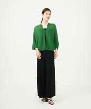 GBSJD50330 Sybilla(シビラ) ペーパーヤーンフォルムカーディガン グリーン