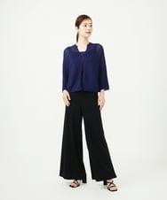 GBSJD50330 Sybilla(シビラ) ペーパーヤーンフォルムカーディガン ネイビー