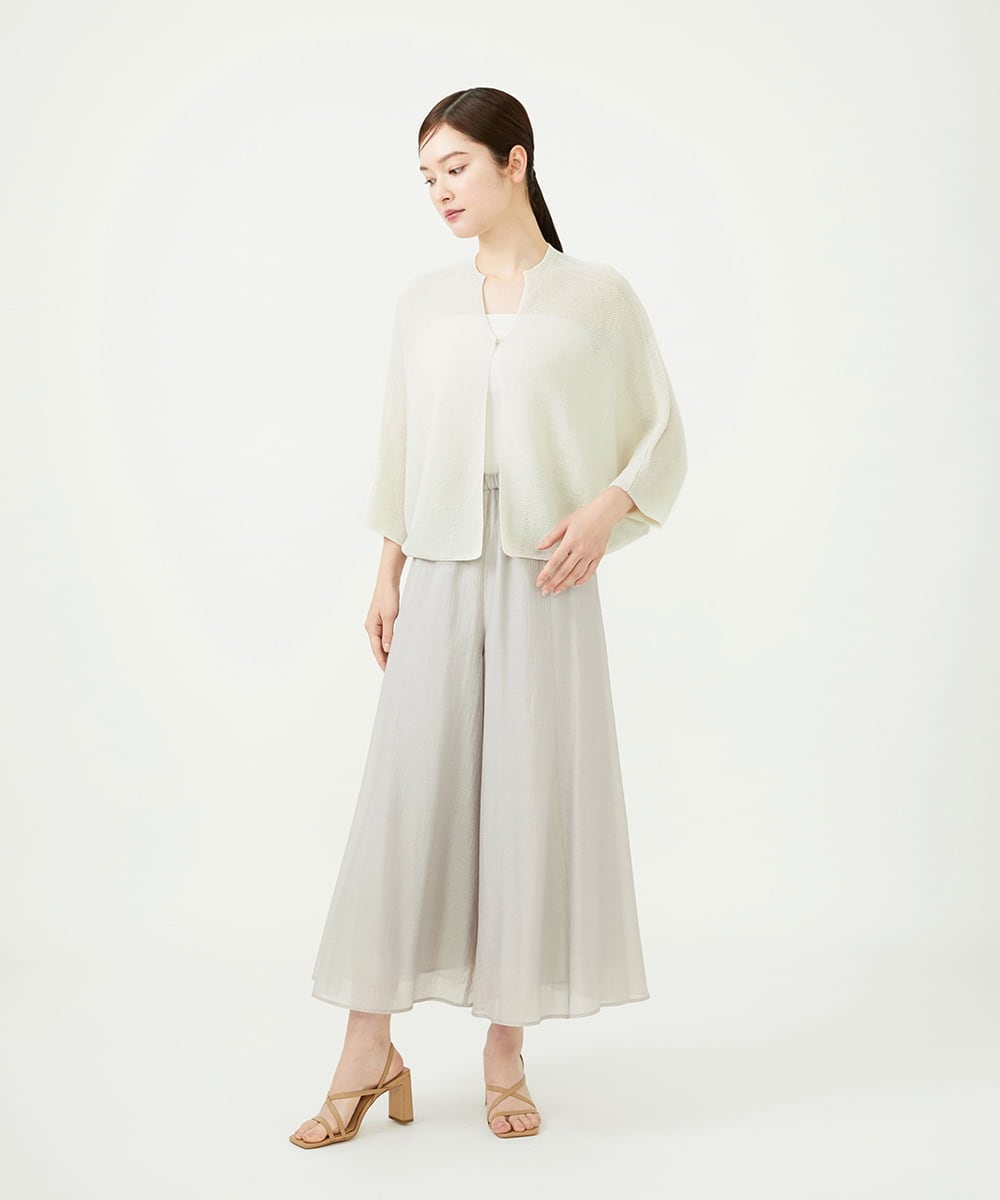 GBSJD50330 Sybilla(シビラ) ペーパーヤーンフォルムカーディガン アイボリー