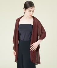 GBSJP06290 Sybilla(シビラ) リネン混ドレープニットジレ ブラウン
