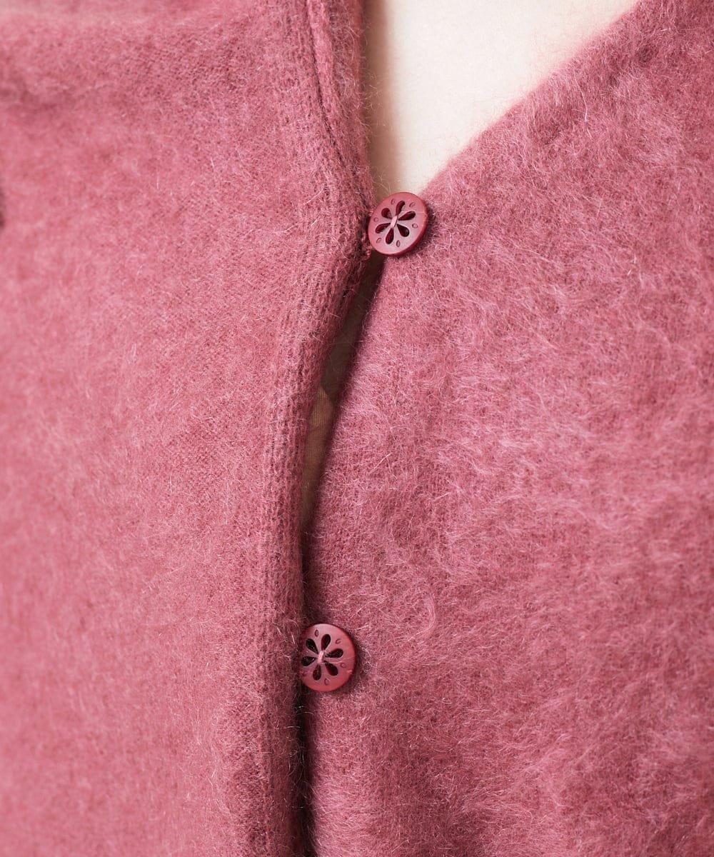 GBSJT01890 Sybilla(シビラ) カシミヤストールデザインカーディガン ピンク