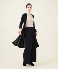 GBSJT02330 Sybilla(シビラ) 切り替えフレアリブロングカーディガン ブラック