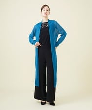 GBSJV01330 Sybilla(シビラ) シアーロングカーディガン ブルー