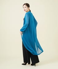 GBSJV01330 Sybilla(シビラ) シアーロングカーディガン ブルー