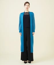 GBSJV01330 Sybilla(シビラ) シアーロングカーディガン ブルー