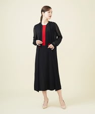 GBSJV01330 Sybilla(シビラ) シアーロングカーディガン ブラック