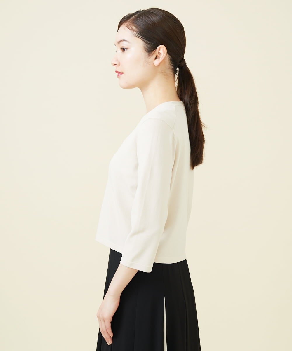 GBSJV03270 Sybilla(シビラ) Vネックショートカーディガン アイボリー