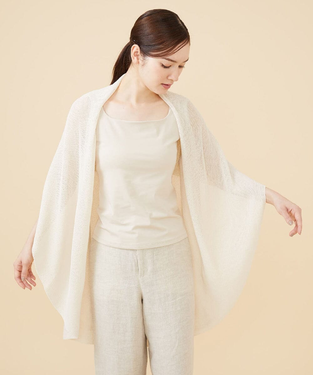 GBSJW02290 Sybilla(シビラ) ペーパーヤーンドレープジレ アイボリー