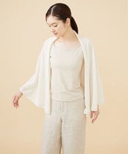 GBSJW52290 Sybilla(シビラ) リネン混ドレープニットジレ アイボリー