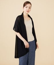 GBSJW52290 Sybilla(シビラ) リネン混ドレープニットジレ ブラック