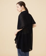 GBSJW52290 Sybilla(シビラ) リネン混ドレープニットジレ ブラック
