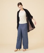 GBSJW52290 Sybilla(シビラ) リネン混ドレープニットジレ ブラック