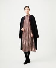 GBSWD01100 Sybilla(シビラ) 配色ラインニットコート ブラック