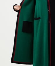 GBSWD01100 Sybilla(シビラ) 配色ラインニットコート ブラック