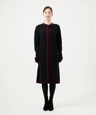 GBSWD01100 Sybilla(シビラ) 配色ラインニットコート ブラック