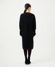 GBSWD01100 Sybilla(シビラ) 配色ラインニットコート ブラック