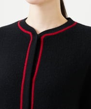 GBSWD01100 Sybilla(シビラ) 配色ラインニットコート ブラック