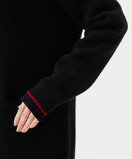 GBSWD01100 Sybilla(シビラ) 配色ラインニットコート ブラック