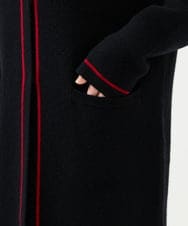 GBSWD01100 Sybilla(シビラ) 配色ラインニットコート ブラック