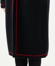 GBSWD01100 Sybilla(シビラ) 配色ラインニットコート ブラック