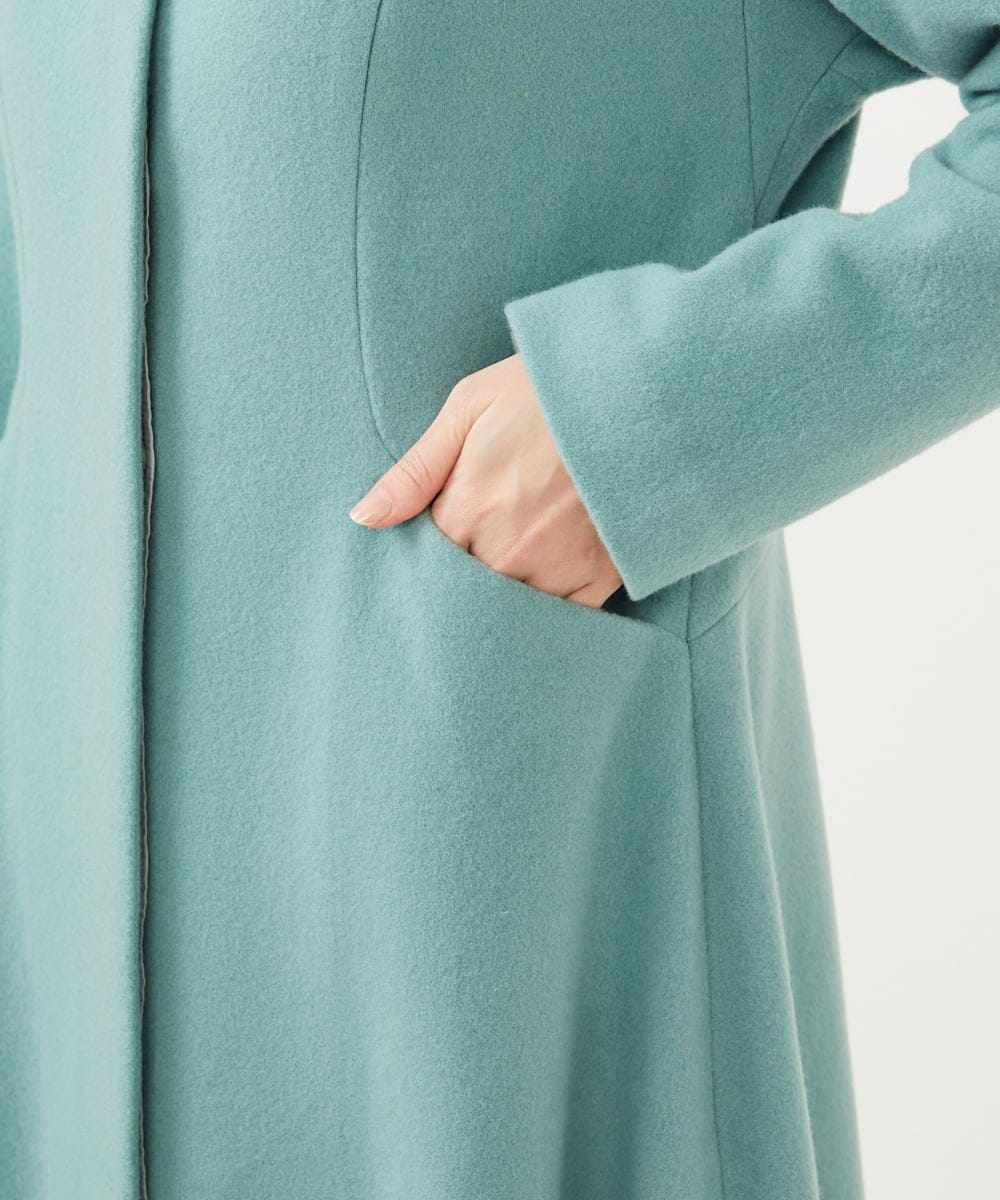 GBUAF31900 Sybilla(シビラ) 【早割10%OFF】メルトンドレスコート ライトブルー