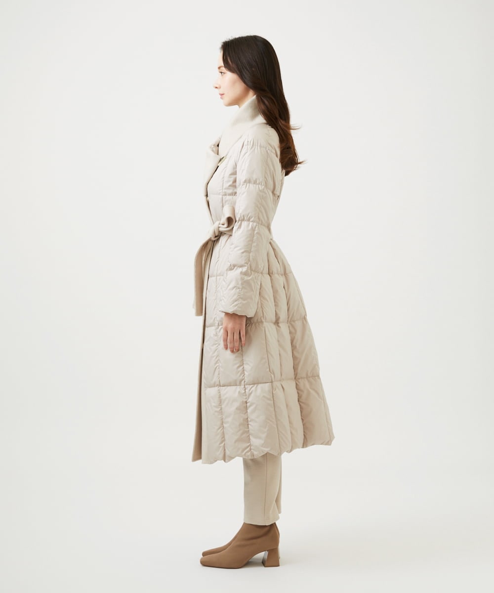 GBUAF32900 Sybilla(シビラ) ウールドッキングロングダウン ベージュ