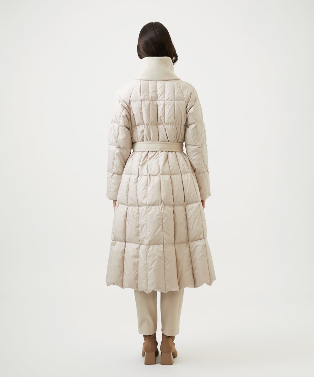 GBUAF32900 Sybilla(シビラ) ウールドッキングロングダウン ベージュ