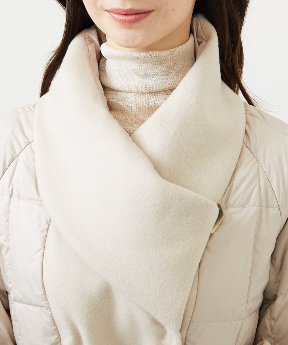 GBUAF32900 Sybilla(シビラ) ウールドッキングロングダウン ベージュ