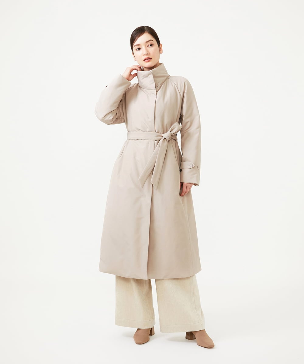 GBUAG21700 Sybilla(シビラ) スタンドカラーダウンコート ライトベージュ