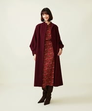 GBUAI09900 Sybilla(シビラ) 【先行予約】デザインスリーブロングコート バーガンディー
