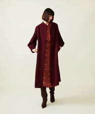 GBUAI09900 Sybilla(シビラ) 【先行予約】デザインスリーブロングコート バーガンディー