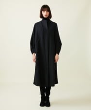 GBUAI09900 Sybilla(シビラ) 【先行予約】デザインスリーブロングコート ブラック