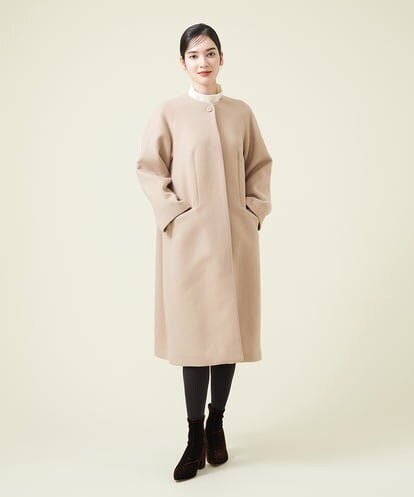 GBUAT04890 Sybilla ノーカラーコクーンウールコート