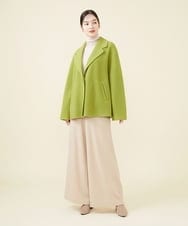 GBUAW14690 Sybilla(シビラ) 【ドラマ着用】ウールリバーハーフコート グリーン