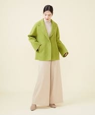 GBUAW14690 Sybilla(シビラ) 【ドラマ着用】ウールリバーハーフコート グリーン