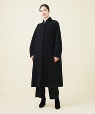 GBUAX18890 Sybilla(シビラ) デザインスリーブウールコート ブラック