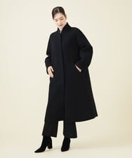GBUAX18890 Sybilla(シビラ) デザインスリーブウールコート ブラック