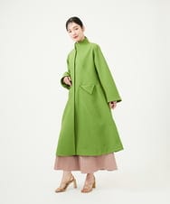 GBUEE29800 Sybilla(シビラ) スタンドカラーAラインコート グリーン