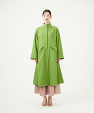 GBUEE29800 Sybilla(シビラ) スタンドカラーAラインコート グリーン