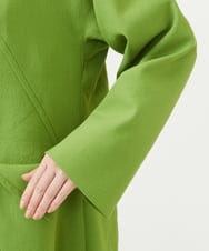 GBUEE29800 Sybilla(シビラ) スタンドカラーAラインコート グリーン