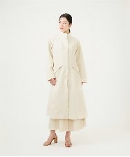 GBUEE29800 Sybilla(シビラ) スタンドカラーAラインコート アイボリー