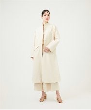 GBUEE29800 Sybilla(シビラ) スタンドカラーAラインコート アイボリー